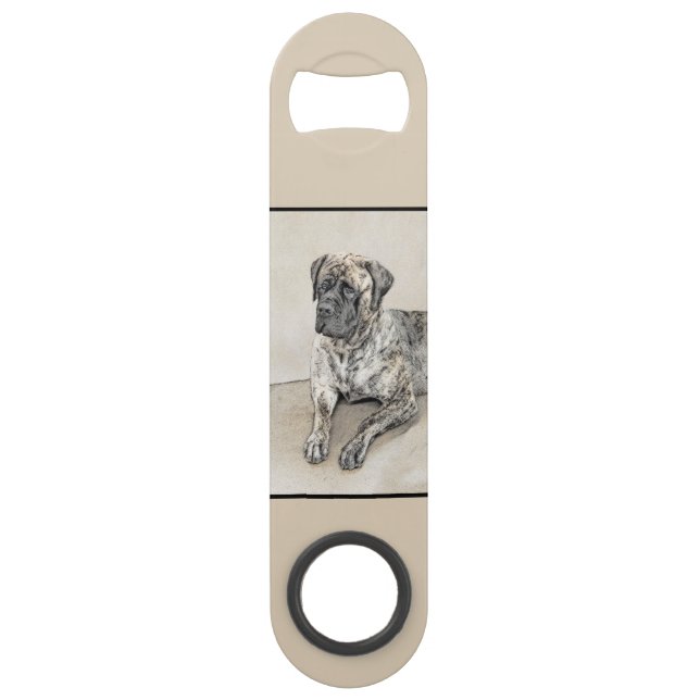 English Mastiff (Brindle) Painting - Dog Art (Back)