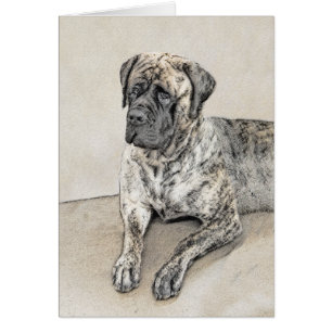 English Mastiff (Brindle) Painting - Dog Art