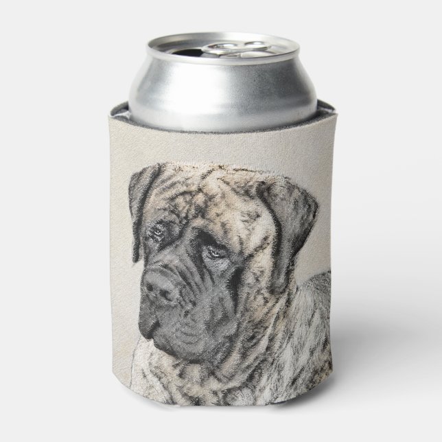 English Mastiff (Brindle) Painting - Dog Art Can Cooler (Can Front)