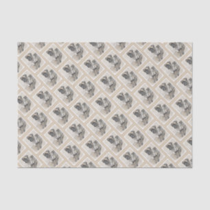 English Mastiff (Brindle) Painting - Original Dog Tissue Paper