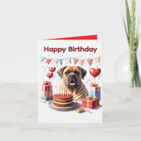 English Mastiff Bulldog Birthday 