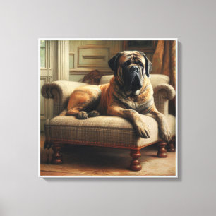 english mastiff canvas print