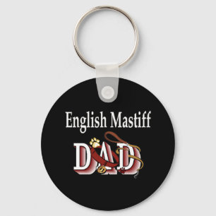 english mastiff dad Keychain