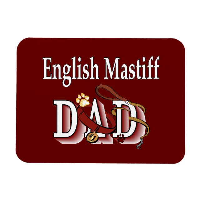 English Mastiff Dad Magnet (Horizontal)