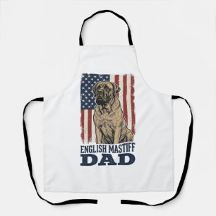 English Mastiff Dad Patriotic Vintage Dog Design_1 Apron