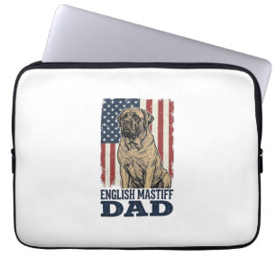 English Mastiff Dad Patriotic Vintage Dog Design_1 Laptop Sleeve