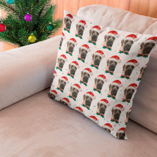 English Mastiff Dog Breed Christmas Cushion