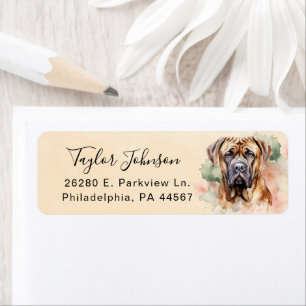 English Mastiff Dog Return Address