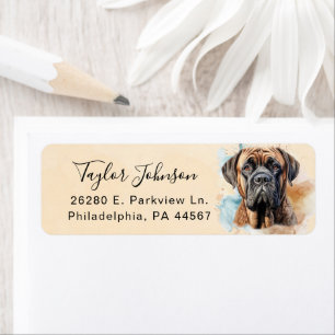 English Mastiff Dog Return Address