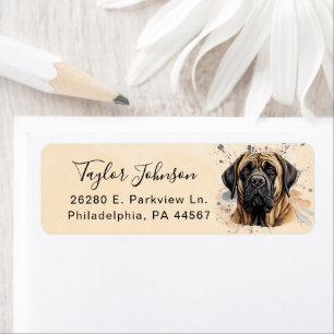 English Mastiff Dog Return Address