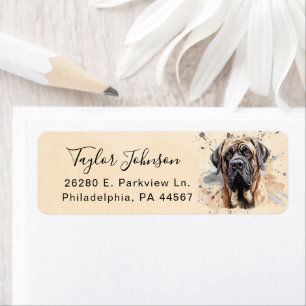 English Mastiff Dog Return Address