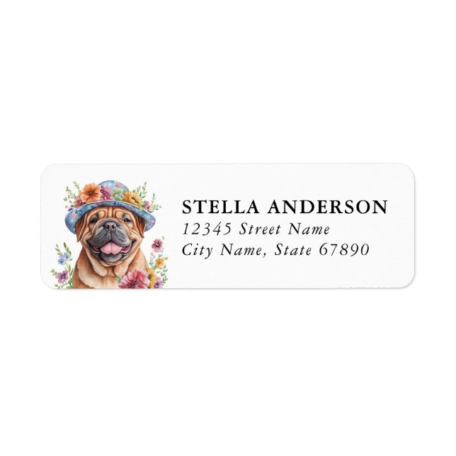 English Mastiff Dog Return Address Labels (Front)