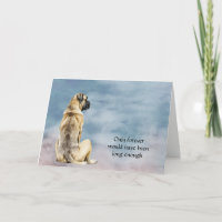 English Mastiff Dog Sympathy Condolence Card