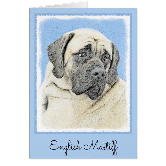 English Mastiff (Fawn) Painting - Original Dog Art (Front)