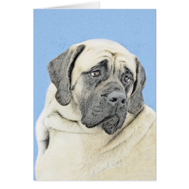 English Mastiff (Fawn) Painting - Original Dog Art (Front)
