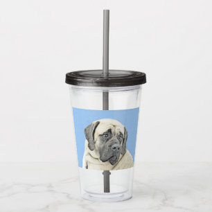 English Mastiff (Fawn) Painting - Original Dog Art Acrylic Tumbler