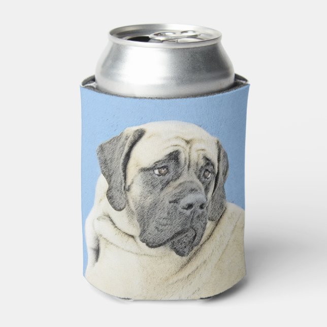 English Mastiff (Fawn) Painting - Original Dog Art Can Cooler (Can Front)