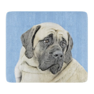 English Mastiff (Fawn) Painting - Original Dog Art Cutting Board