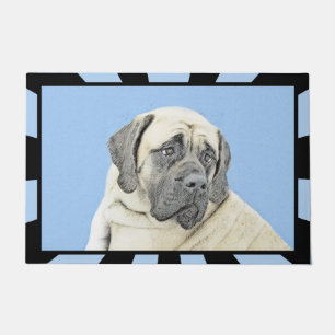 English Mastiff (Fawn) Painting - Original Dog Art Doormat