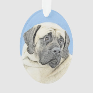 English Mastiff (Fawn) Painting - Original Dog Art Ornament