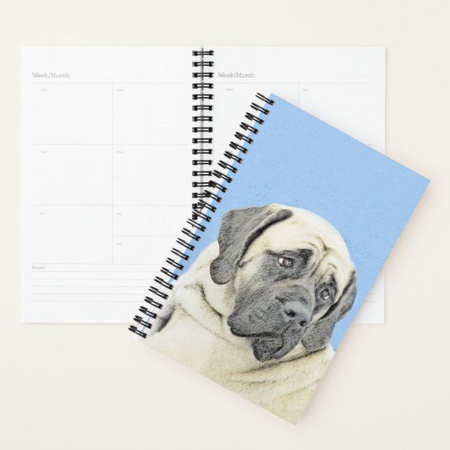 English Mastiff (Fawn) Painting - Original Dog Art Planner (Display)