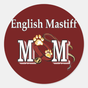 English Mastiff Mum Gifts Classic Round Sticker
