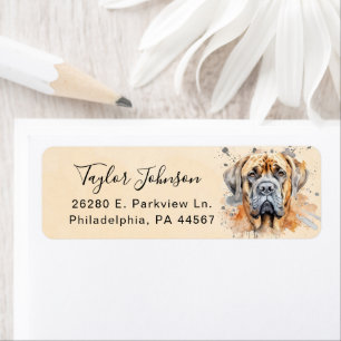 English Mastiff Return Address Label