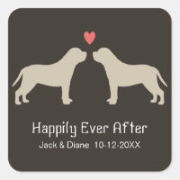 English Mastiff Silhouettes with Custom Text