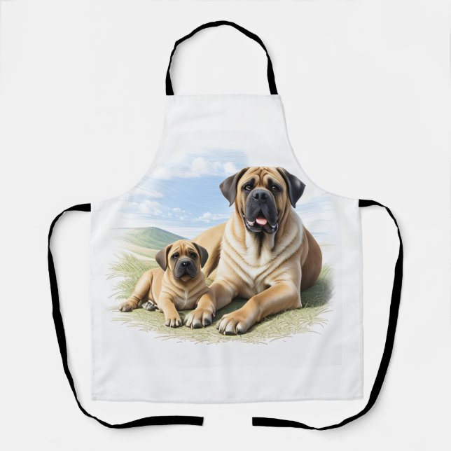 English Mastiff with child on vacation Apron (Front)