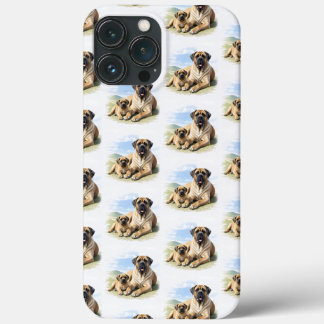 English Mastiff with child on vacation iPhone 13 Pro Max Case