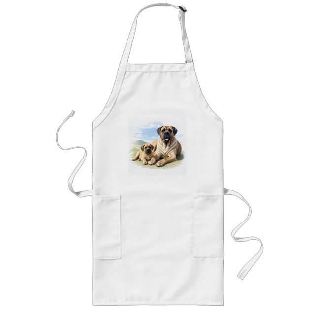 English Mastiff with child on vacation Long Apron (Front)
