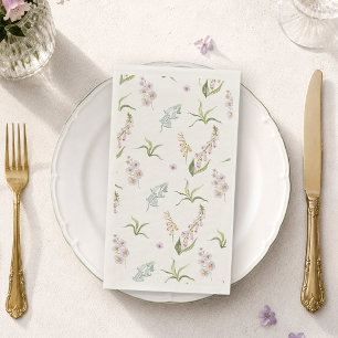 English Meadow Botanical Wedding Napkin