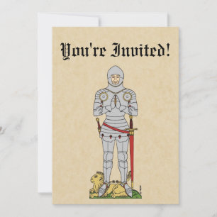 English Mediaeval Knight Circa 1430 Invitation