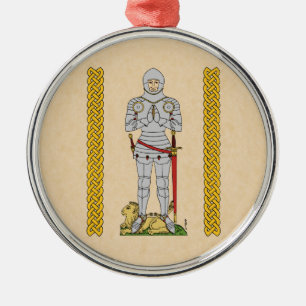 English Mediaeval Knight Circa 1430 Metal Tree Decoration