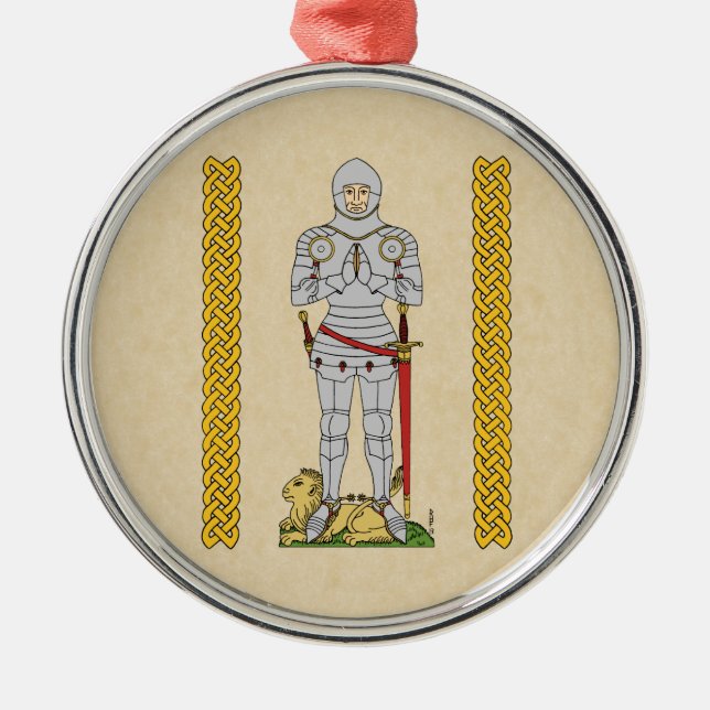 English Mediaeval Knight Circa 1430 Metal Tree Decoration (Front)