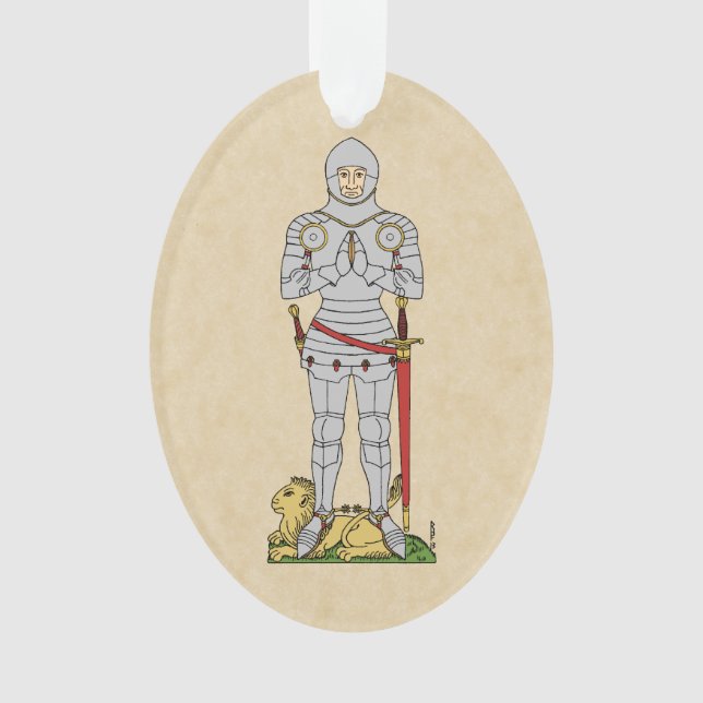 English Mediaeval Knight Circa 1430 Ornament (Front)
