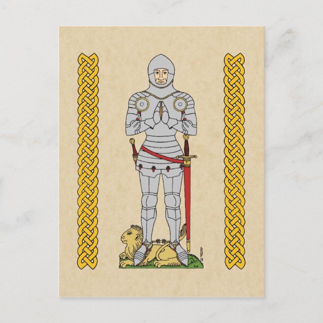 English Mediaeval Knight Circa 1430 Postcard (Front)