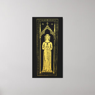 English Mediaeval Portrait 1300 Lady Joan Cobham Canvas Print