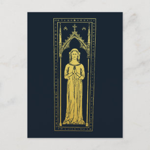 English Mediaeval Portrait 1300 Lady Joan Cobham  Postcard