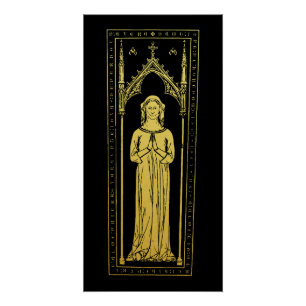 English Mediaeval Portrait 1300 Lady Joan Cobham Poster