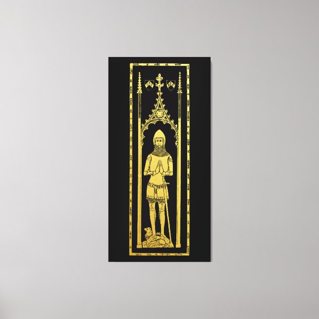 English Mediaeval Portrait 1355 John, Lord Cobham Canvas Print (Front)