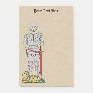 English Medieval Knight Circa 1430 Post-it Notes