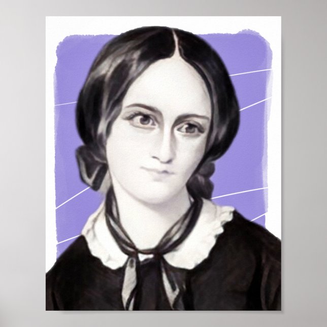 English Novelist Emily Brontë illustration  Poster (Front)