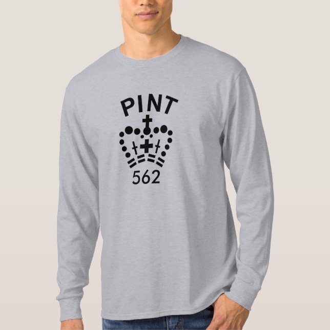 English pint long-sleeve T-shirt (Front)