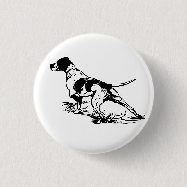 English Pointer 3 Cm Round Badge (Front)
