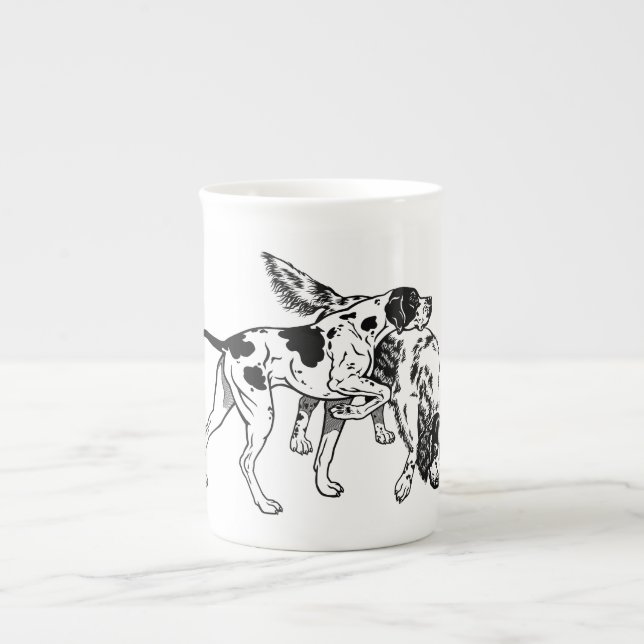 english pointer and setter bone china mug (Front)