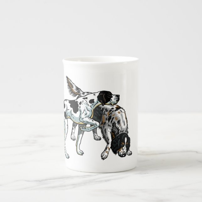 english pointer and setter bone china mug (Front)