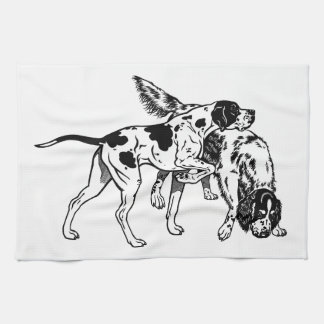 english pointer and setter tea towel