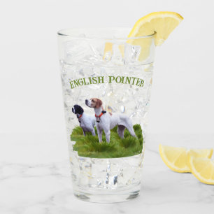 English pointer, bird hunting  glass