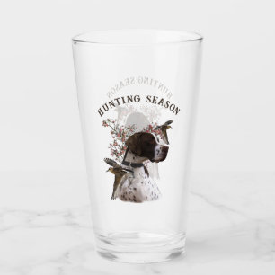 English pointer, bird hunting  glass